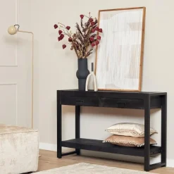 Sidetables-StarFurn - Sidetable Boaz - 120 cm - zwart