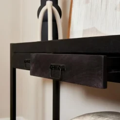 Sidetables-StarFurn - Sidetable Boaz - 120 cm - zwart
