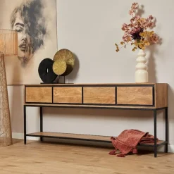 Sidetables-StarFurn - Sidetable RichWood 180 cm - naturel