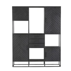 StarFurn - Vakkenkast New York Supreme XXL - 160 cm - zwart