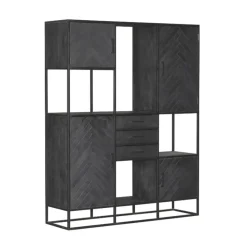 StarFurn - Vakkenkast New York Supreme XXL - 160 cm - zwart