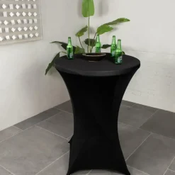 Tafelkleden-Goets Statafelrok Mike zwart 80 cm