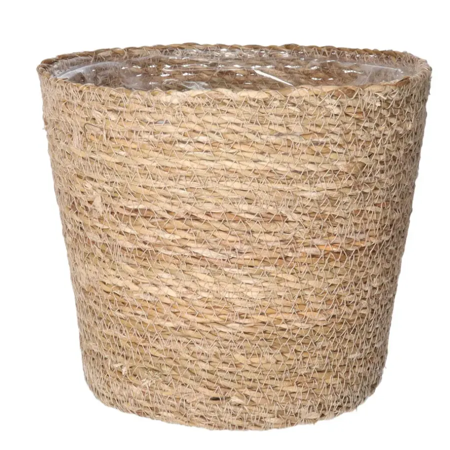 Bloempotten|Bloempotten Voor Binnen-Ter Steege Steege Plantenpot - beige - gevlochten zeegras - 22 x 19 cm