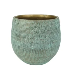 Ter Steege Steege Plantenpot - moderne look - blauw - 22 x 20 cm