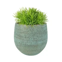 Ter Steege Steege Plantenpot - moderne look - blauw - 22 x 20 cm