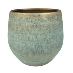 Ter Steege Steege Plantenpot - moderne look - blauw - 36 x 32 cm