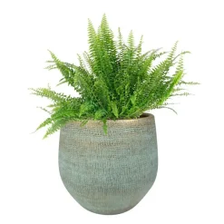 Ter Steege Steege Plantenpot - moderne look - blauw - 31 x 28 cm
