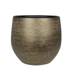 Ter Steege Steege Plantenpot - modern design - goudkleurig - 32 x 36 cm