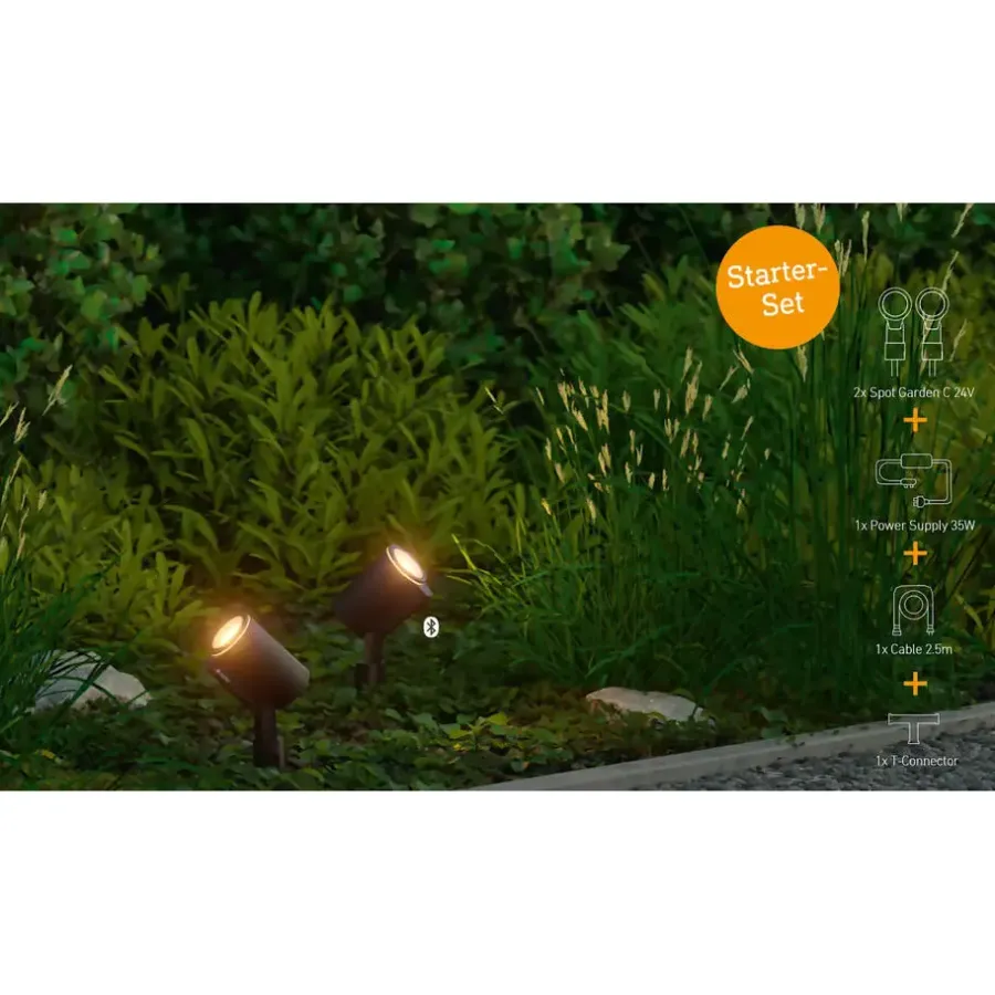 Prikspots-Leen Bakker Steinel Starterset LED-prikspot Spot Garden SC 24V