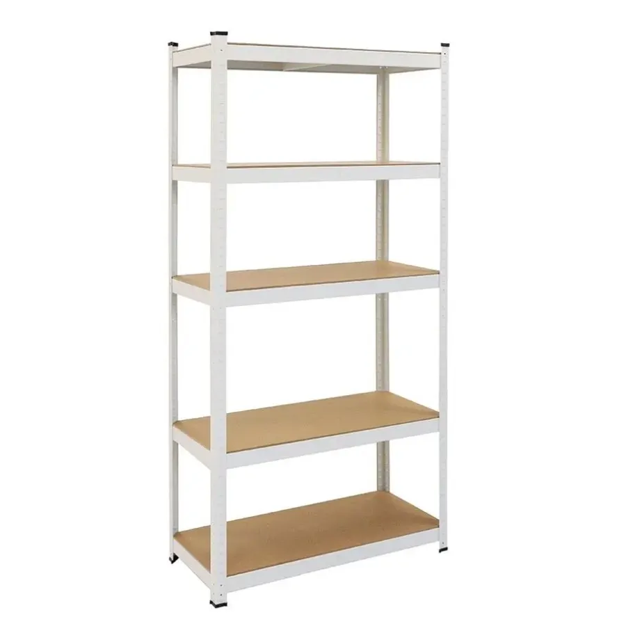 Stellingkasten-IVOL Stellingkast / Magazijnstelling - Wit - 5 planken