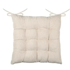 Tuinstoelkussens-Stof Textile stoelkussen - creme beige - 38 x 38 x 5 cm