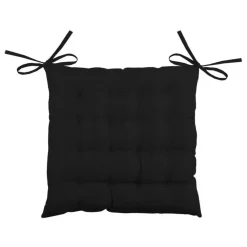 Tuinstoelkussens-Stof Textile stoelkussen - zwart - 40 x 40 x 4 cm