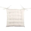 Stof Textile stoelkussen - gebroken wit - 40 x 40 x 4 cm
