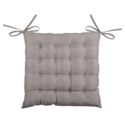 Stof Textile stoelkussen - taupe - 40 x 40 x 4 cm