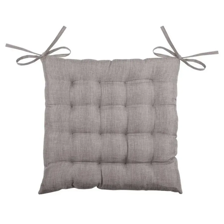 Stof Textile stoelkussen - taupe - 40 x 40 x 4 cm