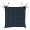 Tuinstoelkussens-Stof Textile stoelkussens - donkerblauw - 38 x 38 x 3.5 cm