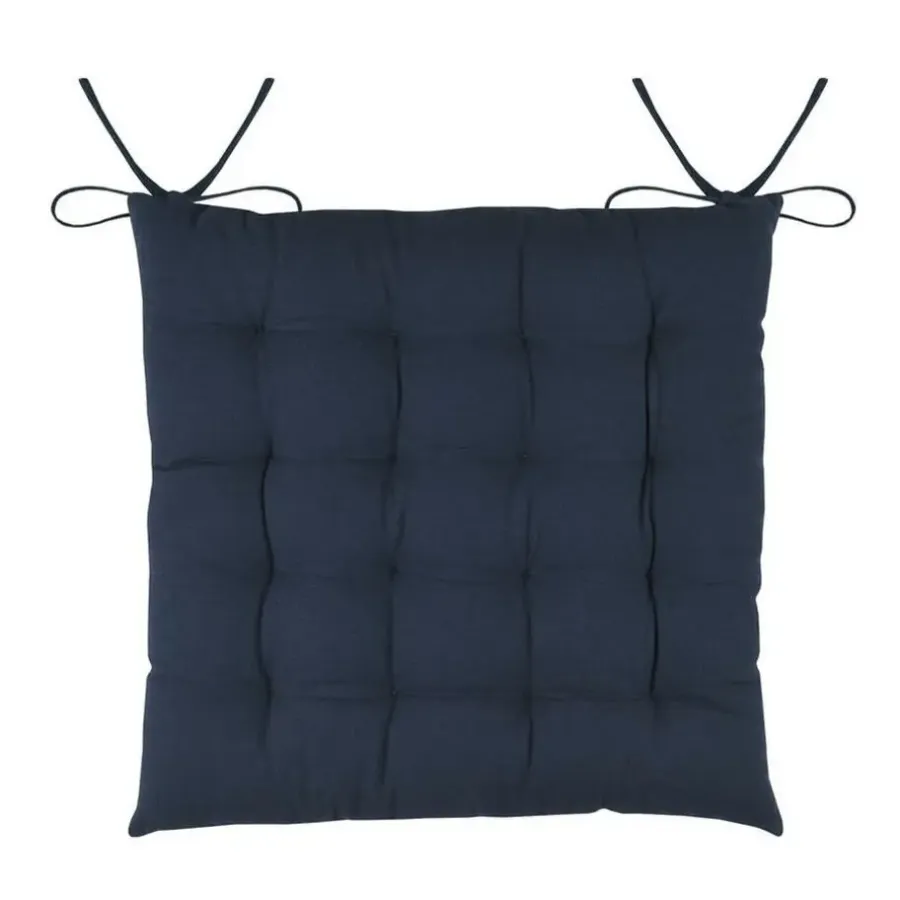 Tuinstoelkussens-Stof Textile stoelkussens - donkerblauw - 38 x 38 x 3.5 cm