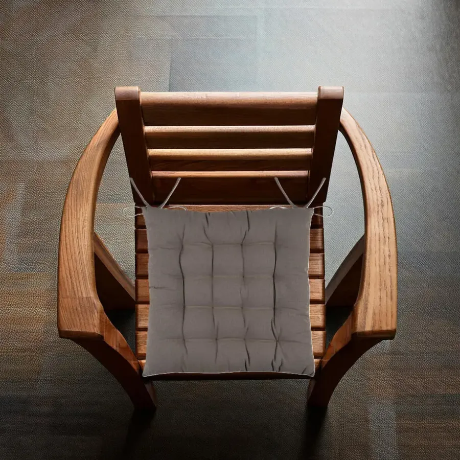 Tuinstoelkussens-Stof Textile stoelkussens - taupe - 38 x 38 x 3.5 cm