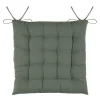 Stof Textile stoelkussens - groen - 38 x 38 x 3.5 cm