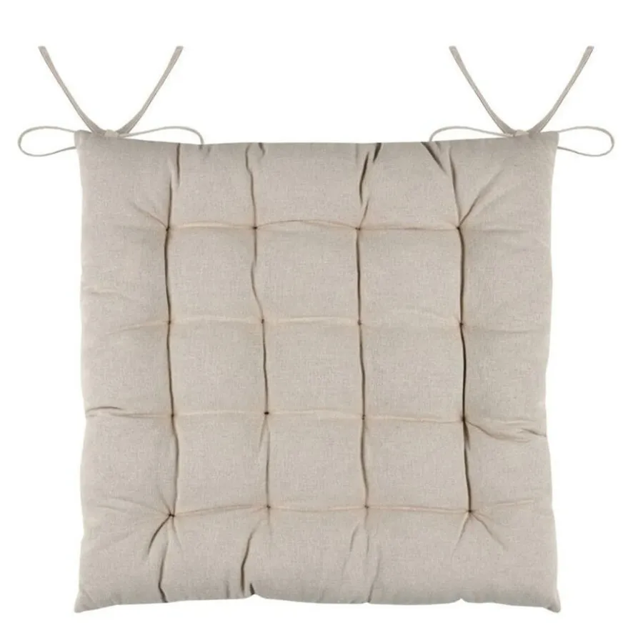 Tuinstoelkussens-Stof Textile stoelkussens - beige - 38 x 38 x 3.5 cm