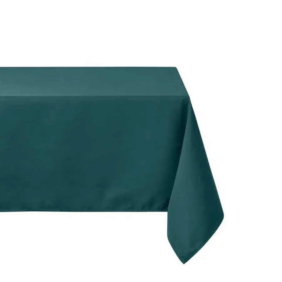 Stof Textile Tafelkleed - 145 x 240 cm - emerald green - Tafellaken