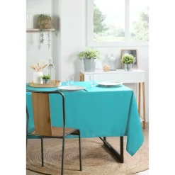 Tafelkleden-Stof Textile Tafelkleed - 145 x 240 cm - turquoise - Tafellaken