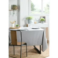 Tafelkleden-Stof Textile Tafelkleed - 145 x 240 cm - grijs - Tafellaken