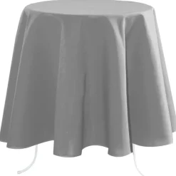 Tafelkleden-Stof Textiles Tafelkleed - Dia 180 cm - grijs - Tafellaken