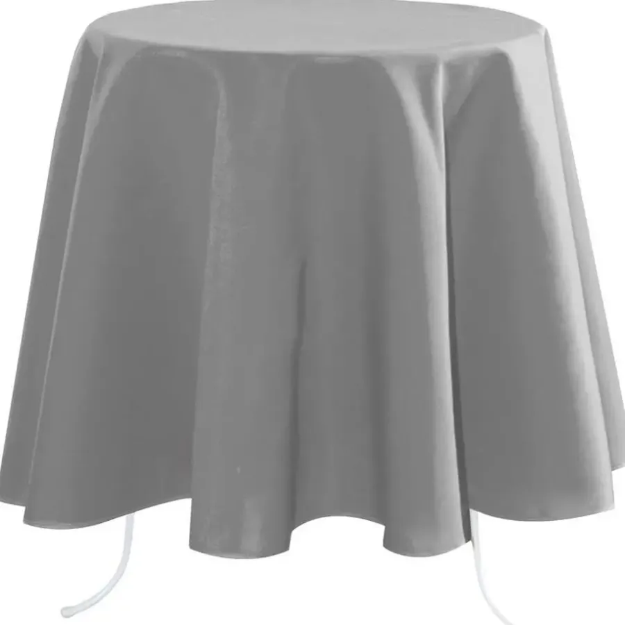Tafelkleden-Stof Textiles Tafelkleed - Dia 180 cm - grijs - Tafellaken