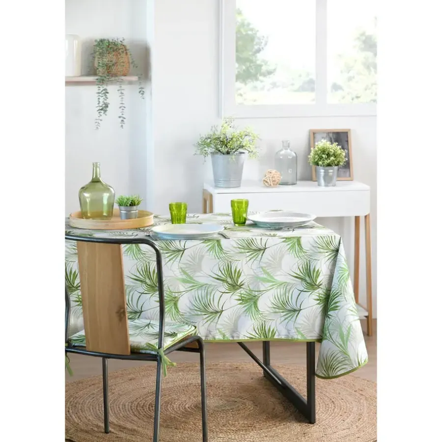 Tafelkleden-Stof Textiles Tafelkleed - 145 x 240 cm - palmbladeren Tafellaken