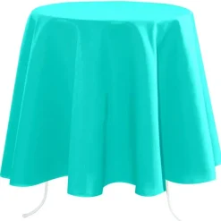 Stof Textiles Tafelkleed - Dia 180 cm - turquoise - Tafellaken