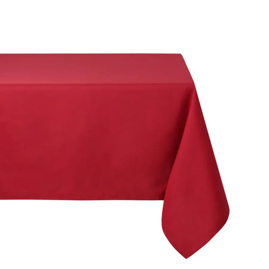 Stof Textiles Tafelkleed - 145 x 200 cm - rood - Tafellaken
