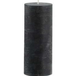 Leen Bakker Stompkaars rustiek - zwart - 17xØ7 cm