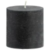 Leen Bakker Stompkaars rustiek - zwart - 7xØ7 cm