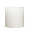 Kaarsen-Leen Bakker Stompkaars rustiek Sfeer - wit - 10 cm