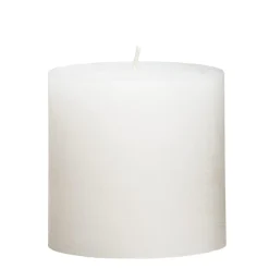 Kaarsen-Leen Bakker Stompkaars rustiek Sfeer - wit - 10 cm