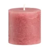 Leen Bakker Stompkaars rustiek Sfeer - oudroze - 7 cm