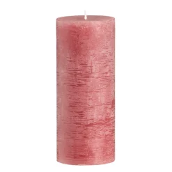 Leen Bakker Stompkaars rustiek Sfeer - oudroze - 17 cm