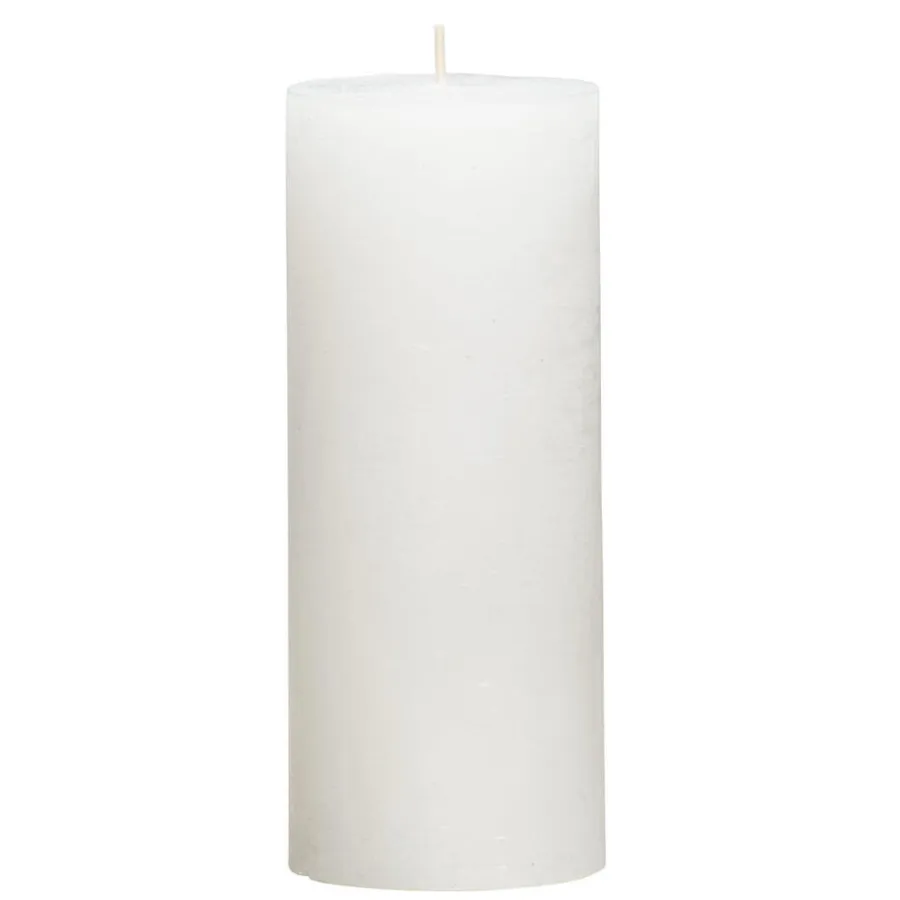 Leen Bakker Stompkaars rustiek Sfeer - wit - 17 cm