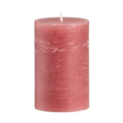 Leen Bakker Stompkaars rustiek Sfeer - oudroze - 11 cm