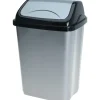 Prullenbakken-Storage Solutions Afvalemmer - 5L - grijs/zwart - klep deksel