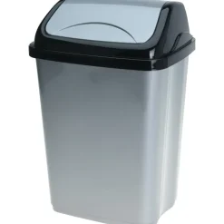 Prullenbakken-Storage Solutions Afvalemmer - 5L - grijs/zwart - klep deksel