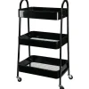 Trolleys-Storage Solutions Keukentrolley - zwart - metaal - 79x44x32 cm