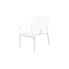 Tuinstoelen-Van der Garde Tuinmeubelen - Premium Stripe Loungestoel - Wit