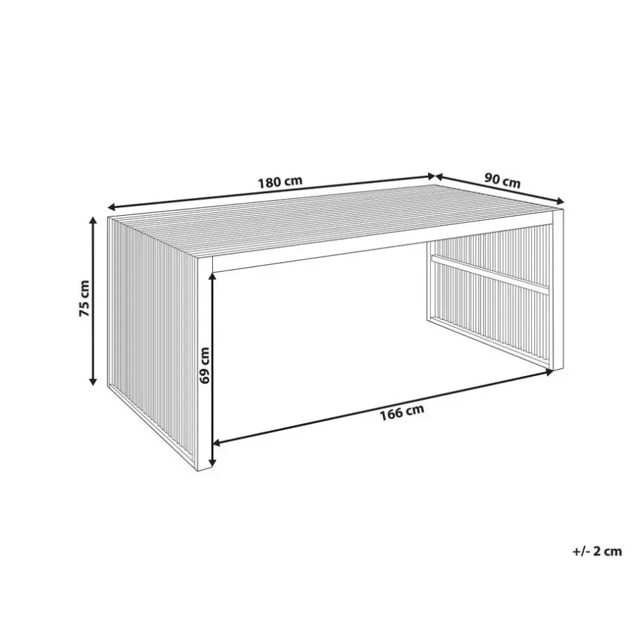 Beliani SULZANO - Tuintafel - Lichthout - Acaciahout