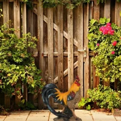 Sunnydays Tuin decoratie Haan/kippen beeld - 34 x 36 cm - buiten
