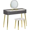 Beliani SURIN - Kaptafel - Grijs - MDF