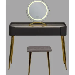 Beliani SURIN - Kaptafel - Grijs - MDF