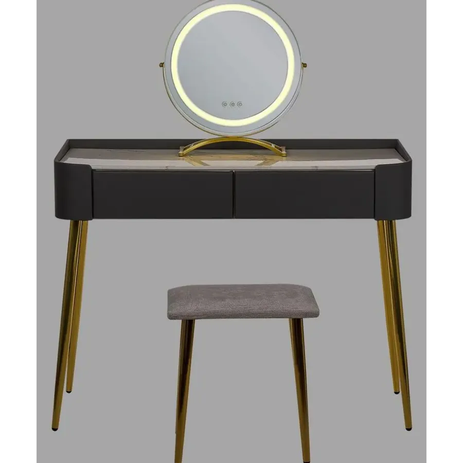 Beliani SURIN - Kaptafel - Grijs - MDF