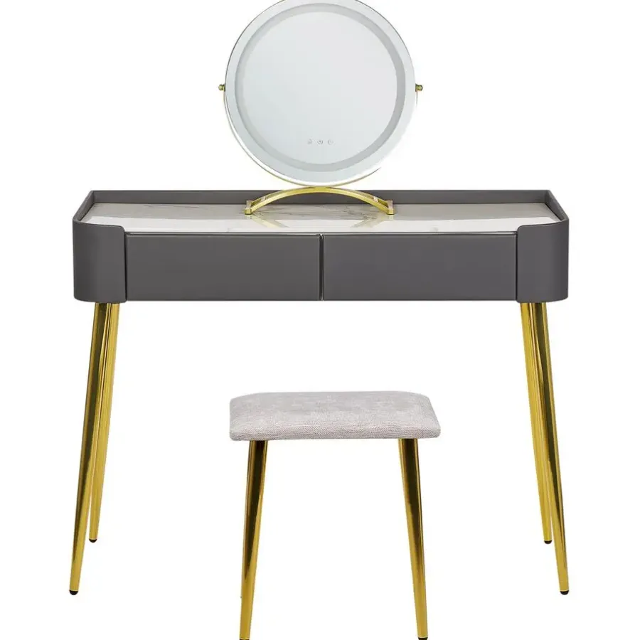 Beliani SURIN - Kaptafel - Grijs - MDF